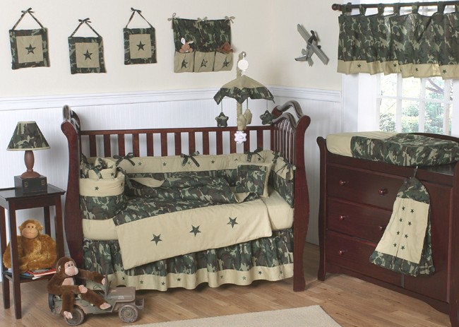   CAMOUFLAGE BABY BOY CRIB BEDDING SET FOR NEWBORN SWEET JOJO DESIGNS