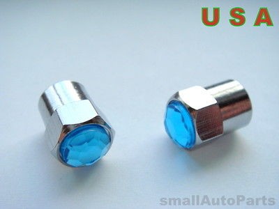 Crystal/BLUE/Diamond Tire/Wheel Stem VALVE CAPS for Motorcycle 