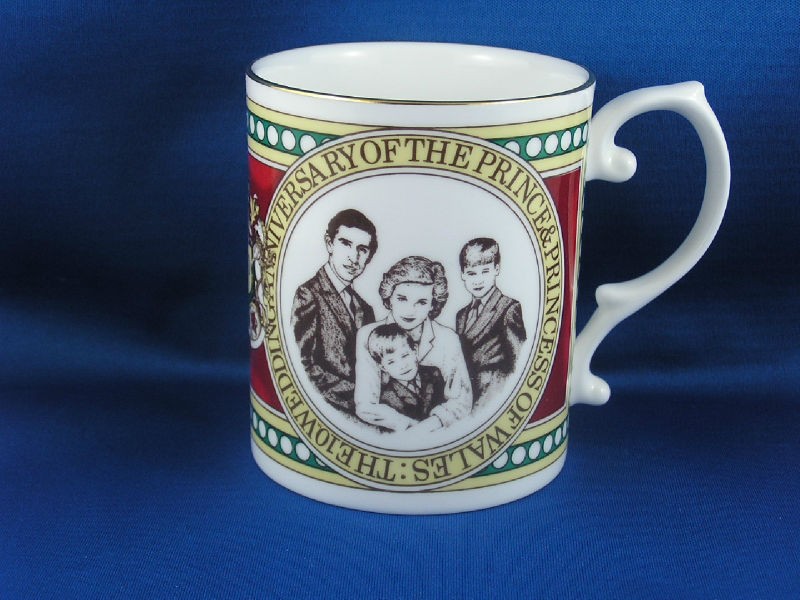 Princess Diana and Prince Charles 10th Wedding Anniversary Mug 