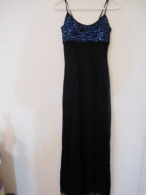 MORGAN & CO DILLARDS BLUE SPARKLING EVENING DRESS 5 6