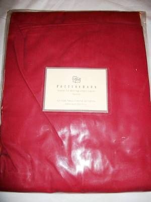   Pottery Barn Loose Fit Dining Chair Armchair Cover Red Cotton Twill