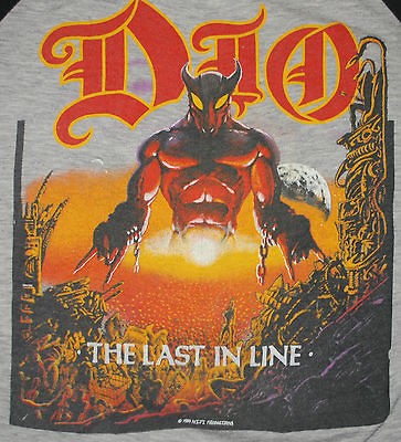 VINTAGE DIO THE LAST IN LINE TOUR 84 T  SHIRT 984 L ORIGINAL