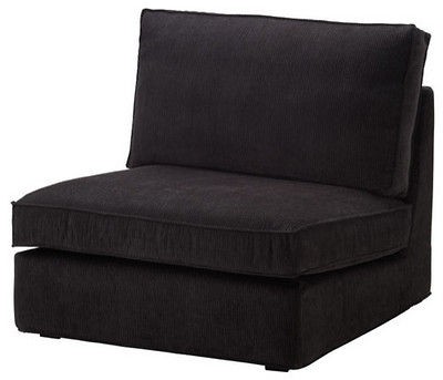   KIVIK 1 Seat Section Chair Cover Slipcover Tranas Black DISCONTINUED