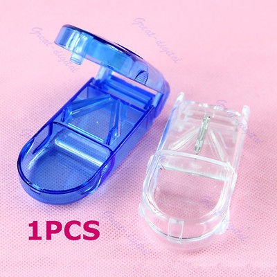 1x Pill Tablet Cutter Splitter Divide Storage Medicine Cut Dose 