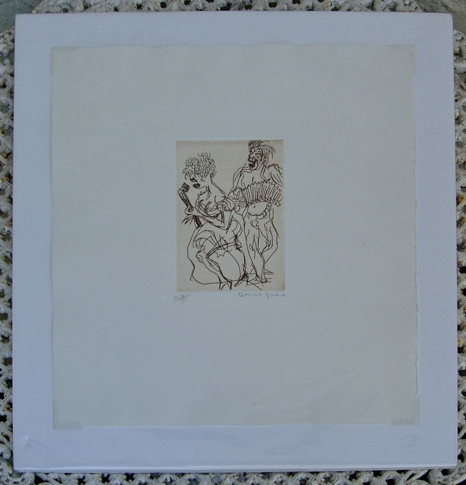 DONALD FRIEND Musicians Limited Edition Etching No AP V/V1