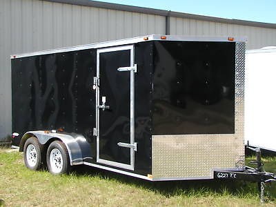 NEW 2013 7x16 7 x 16 VNose Enclosed Cargo Trailer w/Ramp