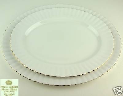 2x OVAL SERVING PLATTERS Royal Albert VAL DOR dor ENGL