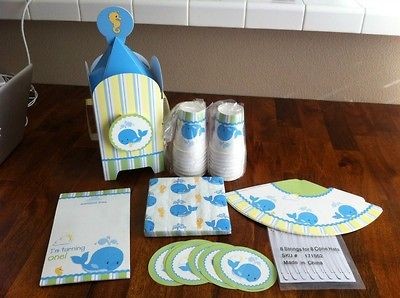 Whale Theme First Birthday Party Set