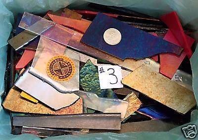 BIG * WOW * 13 POUNDS OF FUSIBLE BULLSEYE SHEET GLASS CUTOFF SCRAP 