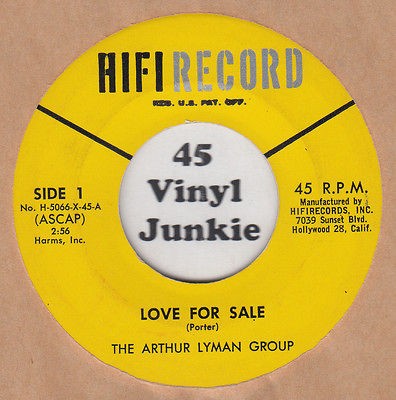 Arthur Lyman Group 7 45 rpm Love For Sale on Hifi Records