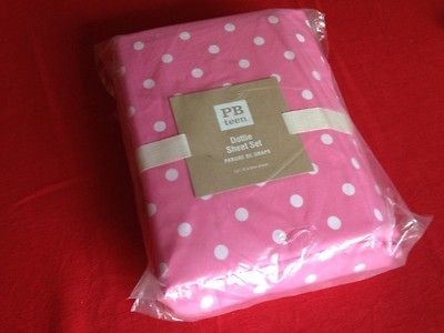 NWT Pottery Barn Teen PB teen Dottie Sheet Set Twin XL   Pink Color