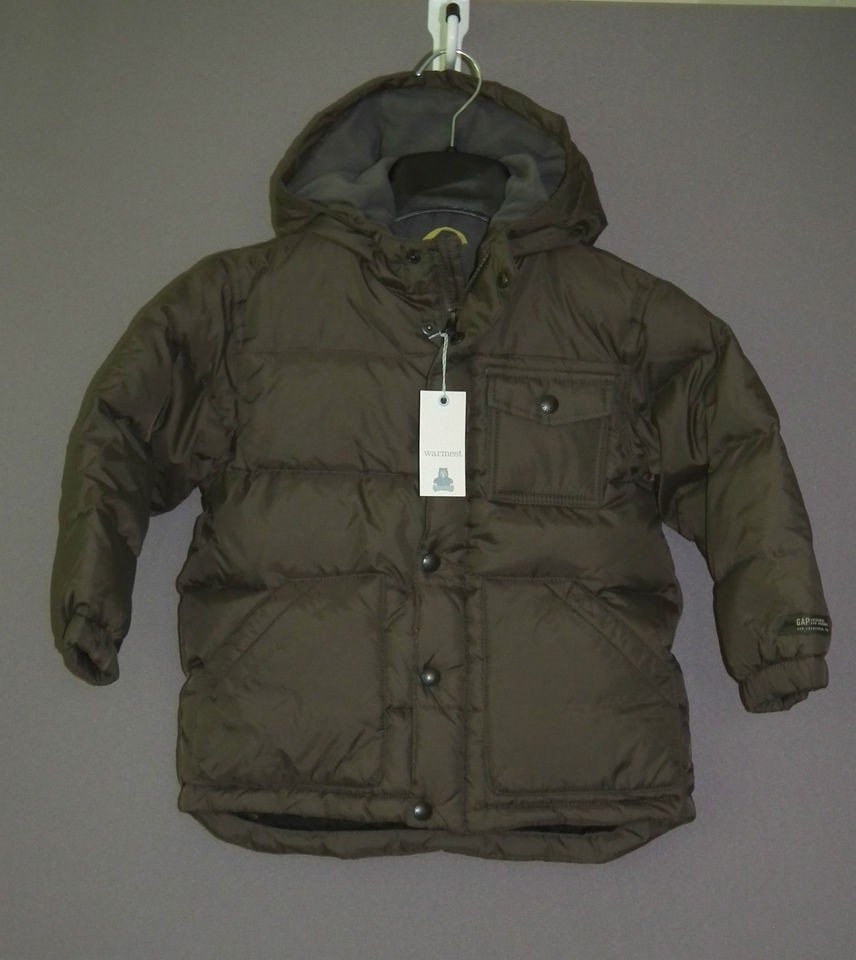 GAP NWT BOYS GREEN WARMEST DOWN COAT JACKET 4