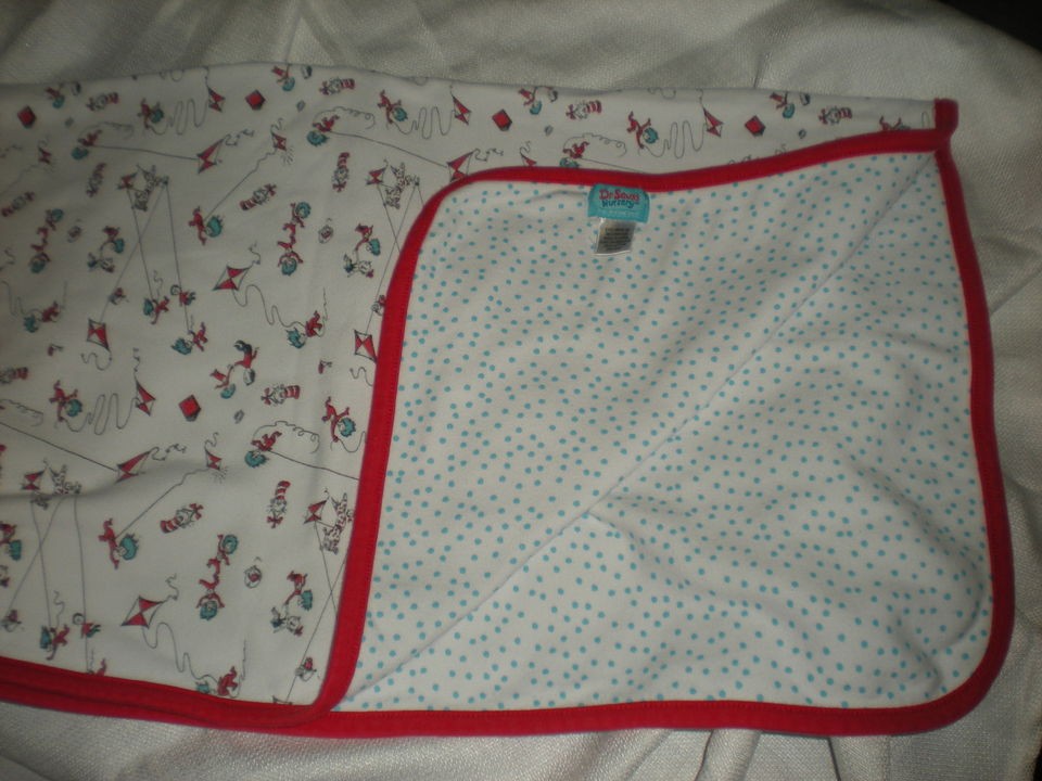 DR SEUSS CAT IN THE HAT THING 1 2 BUMPKINS NUSERY BABY BLANKET LOVEY 