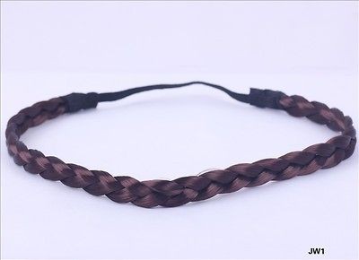 Hair Extension Synthetic Plait Braided Hairband Elastic Headwear 