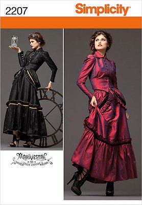   Dress Skirt Jacket Victorian Era size 6 to 20 Simplicity Pattern 2207