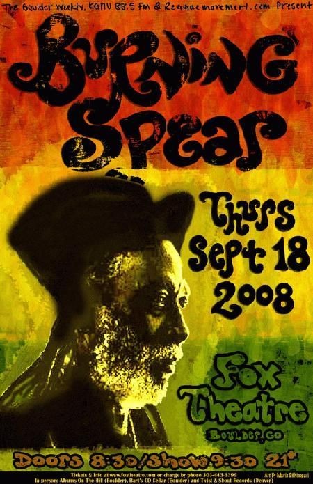 Peter tosh,Burning Spear,sizzla,Haile Selassie) poster  Marley