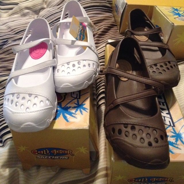 NEW SKECHERS WOMENS CALI GEAR CALIES WHITE OR CHOCOLATE 7