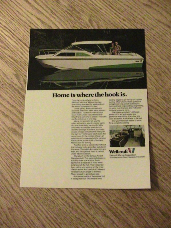 1973 WELLCRAFT BOAT ADVERTISEMENT LADY MAN GIRL AD SWIM