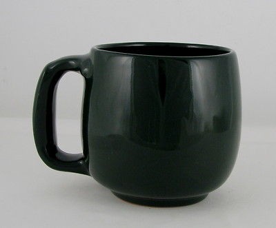 Frankoma Pottery Soup Cup, Forest Green , Post 1994 Production, 24 