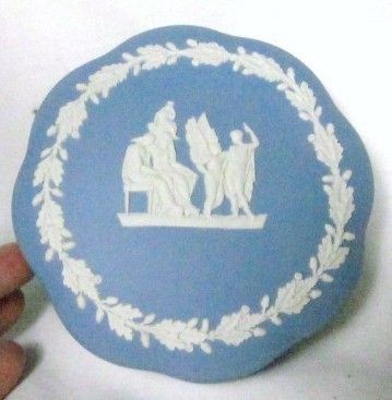 VINTAGE WEDGWOOD JASPERWARE BLUE TRINKET/CANDY DISH PEGASUS