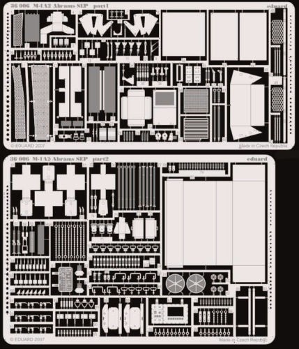 EDUARD 1/35 PE SET for DRAGON M1A2 ABRAMS SEP #3536