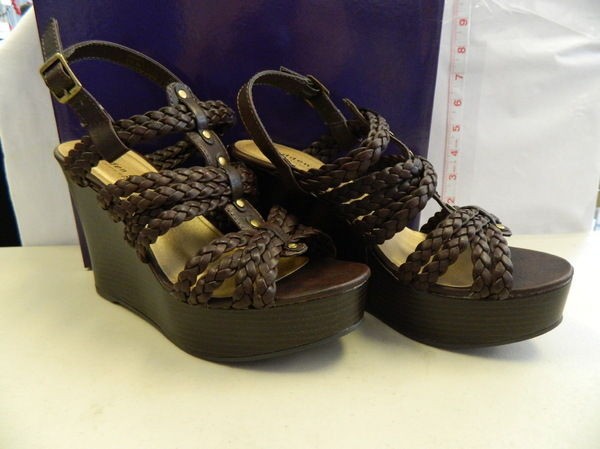 Madden Girl New Womens Kashka Brown Platform Wedge Heels 9 M Shoes