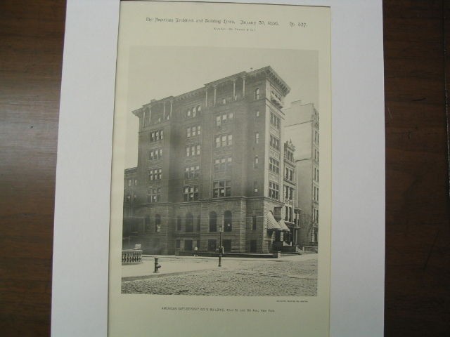 American Safe Deposit Bldg, New York, NY, 1886/Gelatine