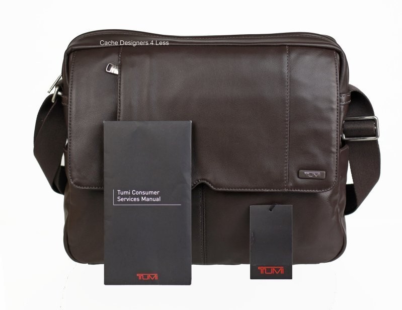 New Tumi Top Zip Flap Crossbody/Shou​lder Soft Leather Messenger Bag 