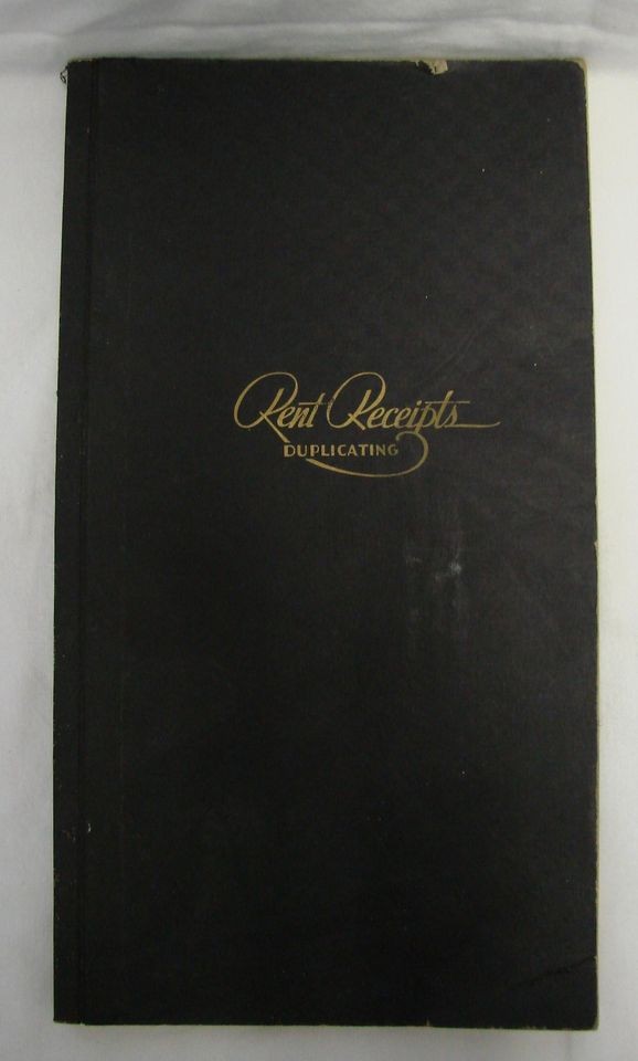 Vintage 1950 Virginia Rent Receipt Duplicating Book