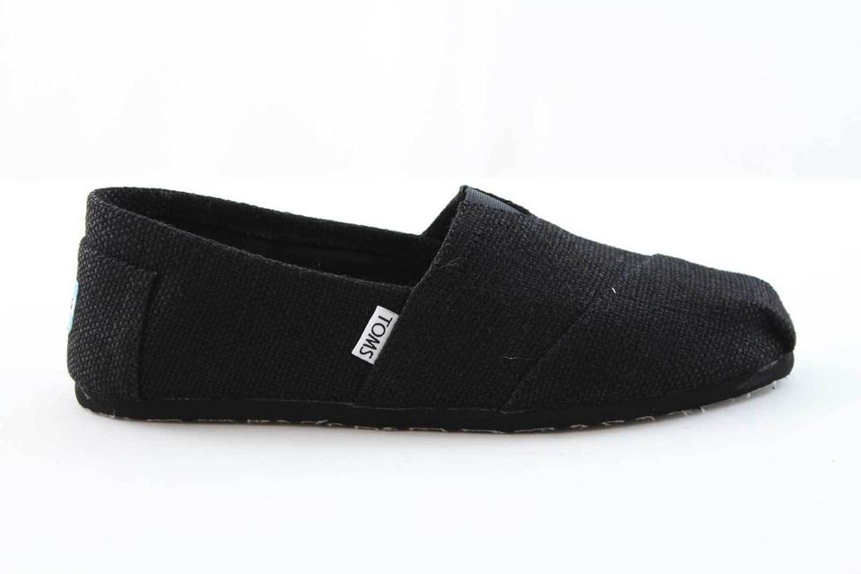 TOMS Womens Classics Espadrilles Black Burlap Various Sizes