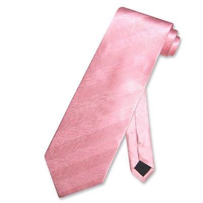   Ricci SILK NeckTie Coral PINK Jacquard Tone on Tone Mens Neck Tie