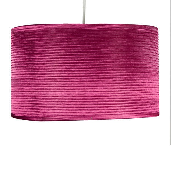 Lovely Ripple Cylinder Shade, Pendant. Dia. 30cm (12) x H 18cm (7)