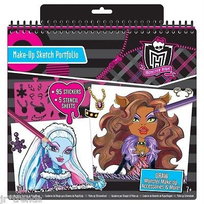 Monster High Dolls Make Up Design Sketch Portfolio Stickers Stencils 