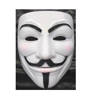 FOR VENDETTA GUY FAWKES COSTUME PVC MASK LICENSED