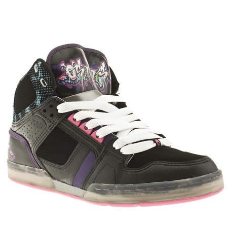   sz osiris nyc 83 high black/purple designed by graffiti artist RISK