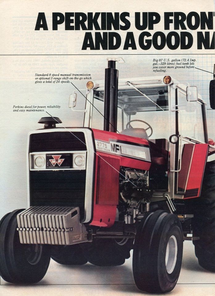 1981 Massey Ferguson MF 2775 & 2675 2 Page Tractor Ad