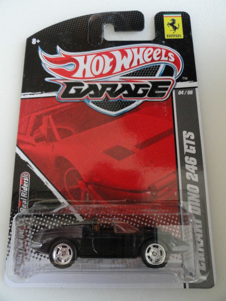 HOT WHEELS GARAGE 04/06 FERRARI DINO 246 GTS METAL/METAL REAL RIDERS