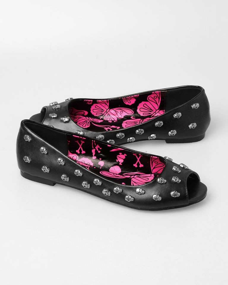 Abbey Dawn X Iron Fist Avril Lavigne Metal Head Skull Flats