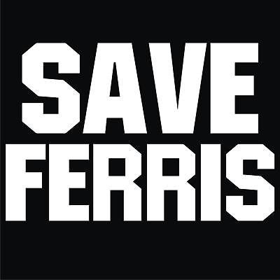 SAVE FERRIS Buellers DAY Off T Shirt Black ALL SIZES