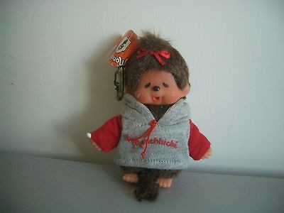 Vintage Monchhichi Monkey Figure Toy Doll Key Ring (C)