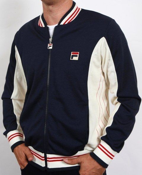 Fila Vintage Settanta Borg BJ MK1 Track Top Navy/Cream/Red S,M,L,XL 