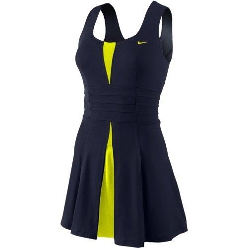   480421 Statement Pleated Knit Tennis Dress Bra Dance Yoga Navy 451