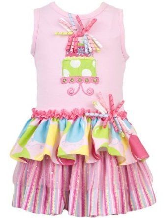 NWT RARE EDITIONS Toddler Baby Girl Infant Birthday Cake Tiered Dress 