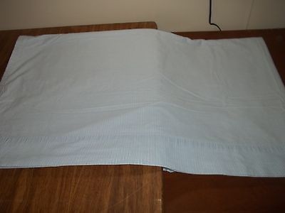 MARTHA STEWART FULL FLAT SHEET BLUE PINSTRIPE