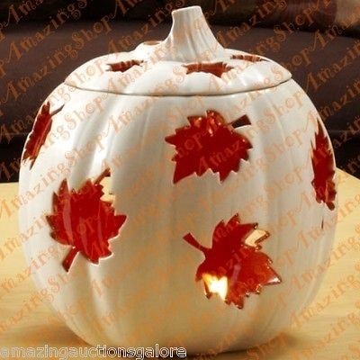   AUTUMN PUMPKIN Candleholder RARE Brand New in Sealed Box BEAUTY