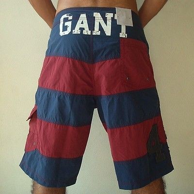 GANT RUGGER PATCH BLOCK STRIPE SWIMTRUNKS MENS S XXL