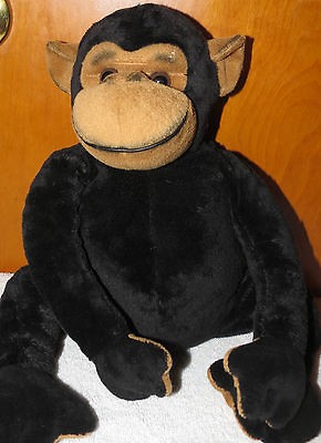   ANIMAL KINGDOM STUFFED BLACK / BROWN MONKEY 16 PLUSH TOY ULTRA SOFT