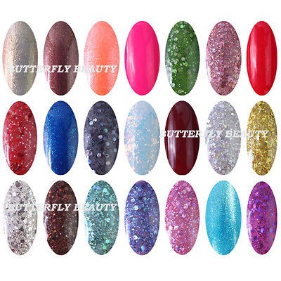 Nail Art UV Gel colour Soak off Polish UV lamp Glitter 15ml 80 colors 