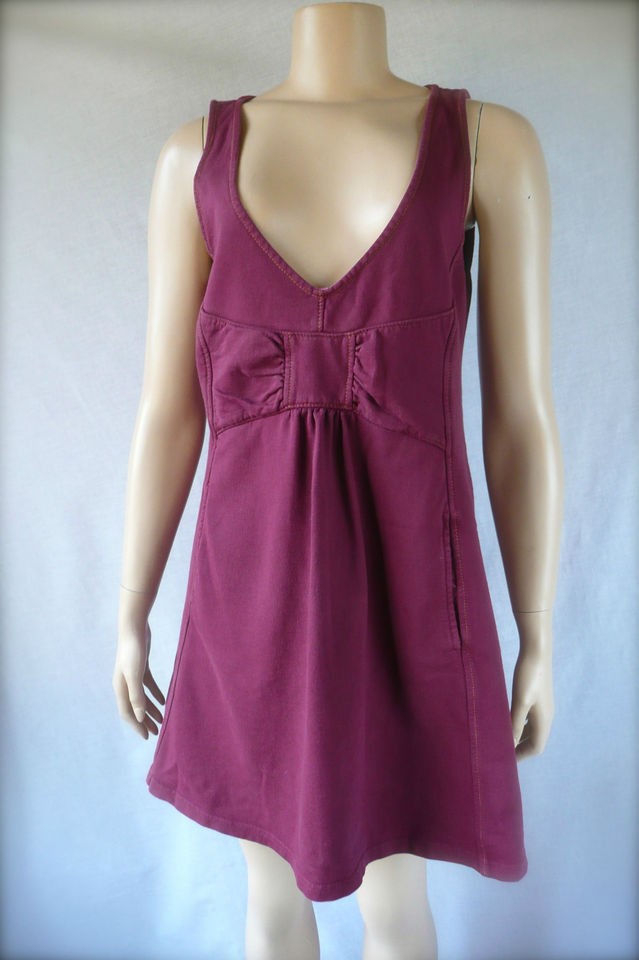 Prairie Underground Sz L Organic Cotton Jumper Dress Dark Raspberry