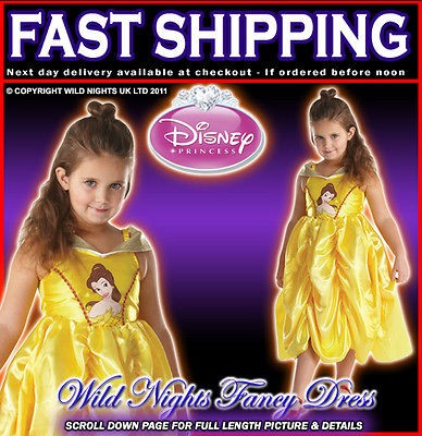 FANCY DRESS COSTUME ~ DISNEY PRINCESS CLASSIC GOLDEN BELLE SMALL AGE 3 